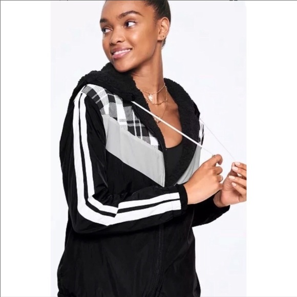 NWT VS Pink Sherpa jacket / windbreaker